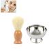 AnSafe Shaving Brush Set Handmade Foam Soap Head Styling Beard Brush Bristle Hair Shaving Brush with Bowl (Color : A)