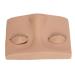 Vivid Half Face Makeup Head with 3 Pairs Removable Eyelids for Lash Extensions Practice Compact Lightweight Suitable for Display (Skin Color)