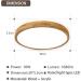 Wayluoung 18W LED Wood Ceiling Lamp 30cm - 4500K 1620LM | Stylish Lighting for Bedroom Living Room Kitchen & Dining Room - Buy Online on GoSupps.com