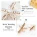 Starfish Gold Crystal Hair Clips - Bride Wedding Head Pieces for Women and Girls (Pack of 2) - Buy Online on GoSupps.com