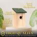 Garden Mile Traditional Wooden Bird House Slate Roof Wild Bird Nesting Box Garden Outdoor Patio Bird Care Accessories Garden Ornament (4x Traditional Wooden Bird Nesting Box) - Buy Online on GoSupps.com