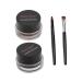 Beavorty 2pcs Cream Eyeshadow Brown Eyeliner Liquid Cream Suit Black Matte Eyeliner Set Palette