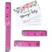 Baby Shower Measure Belly Game Set - 34 PCS Pink | How Big is Mommy's Belly | Includes 30 Guessing Cards, 3 Measuring Tapes, and Game Sign with Stand - Buy Online on GoSupps.com