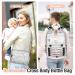 Tonyee Wrap Backpack - Stylish Diaper Bag & Travel Essentials for Parents - Gray-White Removable Crossbody & Bottle Support - Buy Online on GoSupps.com