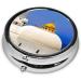 Santorini Greek Island Sea View Mini Pill Box | 3 Compartment Portable Pill Organizer for Travel & Home - Buy Online on GoSupps.com