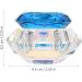 Minkissy Nail Art Dappen Dish Diamond Shape Nail Crystal Bowl with Lid for Nail Acrylic Liquid Powder (Lake Blue) - Buy Online on GoSupps.com