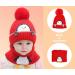 Rayson Kids Winter Hat and Scarf Set - Fleece Lined Beanie with Loop Scarf for Toddlers - Red - Buy Online on GoSupps.com