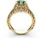 14k Gold Filled Emerald Diamond Ring for Women - Anniversary Engagement Wedding Gemstone Ring - Buy Online on GoSupps.com