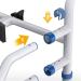 ABXTAO Bathroom Grab Bars Toilet Safety Rails Adjustable Surround Frame with Anti-Slip Arms for Assist Elderly Seat Support Bath Shower Grab Bars Blue - Buy Online on GoSupps.com