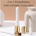2 in 1 Foundation Anti-Wrinkle Concealer Heykomi 2 In 1 - Foundation Full Coverage Foundation Long Lasting Anti-Wrinkle Concealer for All Skins(03#Natural color 2pcs) - Buy Online on GoSupps.com