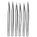 May - 6x technical tweezers Spitz - Modellbau tweezers - watchmaker tweezers - electrician tweezers - fine mechanic tweezers - stainless steel