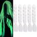 White Braiding Hair Kanekalon Box Braids Hair Extensions Glowing Kanekalon Braiding Hair Shining Jumbo Braids Hair Fluorescent Light in Darkness(White) 5pcs white