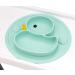 Non-Slip Baby Suction Plate | BPA-Free & FDA Approved | Dishwasher & Microwave Safe | Cyan/Rose Duck Design - Buy Online on GoSupps.com