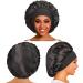 AliLeader 2Pcs Silk Hair Bonnet for Sleeping - Black+Leopard | Soft Satin Sleep Cap for Curly Hair - Buy Online on GoSupps.com