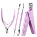 MELODYSUSIE Nail Clippers Tip Cutters for Acrylic False Fake Gel Artificial Nails Rustproof Sharp Professional Manicure Pedicure Trimmer Nail Care Tools (Small D-Pink) Small D-pink