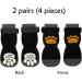 Non-Slip Dog Socks 2 Pairs - Adjustable Indoor Dog Cat Paw Protectors - Fits Extra Small to Extra Large Dogs Cats - M Black - Buy Online on GoSupps.com