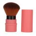 Angled Blush Brush Portable Soft Fluffy Powder Brush with Cover for Blush Bronzer Cosmetics Makeup