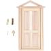 YYQTGG Miniature Wooden Door - Birch Craftsmanship for 1:12 Dollhouse Decor - 4 Grids - Buy Online on GoSupps.com