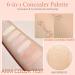Evpct 6 Colors Corrector Cream Concealer Palette for Mature Skin, Pink under Eye Concealer Kit for Dark Circles and Puffiness - 0.32 Ounce (Pack of 1) - Buy Online on GoSupps.com