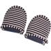 JOROBURO Travel Sipplers Portable Reusable Indoor Soft Cotton Anti Slip Slipperswith Portable Carrying Bag Foldable Hotel Slippersfor Home Hotel House Sipplers Disposable Female 15x10cm Coffee Stripe - Buy Online on GoSupps.com