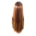 Hair Cutting Cape for Kids Wig Women's Brown Gold Piano Long Liu Hailong Straight Hair Wig Set Big Curly Wig for Women Khaki One Size