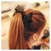 Inilbran Boho Silk Hair Bow Rope Scrunchies Black Silky Hair Band Hair Ties Vintage Elastic Hair Bands Ropes French Bowknot Ponytail Scrunchy Hair Ties Hair Accessories for Women and Girls Headdress