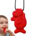 Buy Cute Dinosaur Sensory Chewing Chains | Portable Silicone Bite Chain for Kids | Red Oral Engine Chewing Toy - Buy Online on GoSupps.com