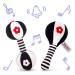 AUYYOSK 2PCS Soft Rattles for Baby,Baby Rattles 0-3 Months,Baby Toys 0-6 Months,Newborn Baby Toys,Car Seat Toys for Infants,Baby Dumbbell Toy Rattle Set,Infant Toys 0-6 Months 2Pcs Baby Rattles