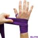 Meister Elite Premium Adult Hand Wraps 180 for MMA & Boxing - 2 Pairs with Mesh Bag - Black & Royal Purple - Buy Online on GoSupps.com