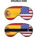 American Spain Flag Unisex Adjustable Eye Mask - Perfect for Travel Yoga and Office Naps - Buy Online on GoSupps.com