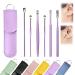 Latuzio Ear Cleaner Latuzio Ear Wax Cleaner Tool Set 6PCS Innovative Spring Earwax Cleaner Tool Set Ear Cleaner Earwax Removal Kit with Storage Bag (Purple)