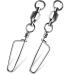 FishTrip Fishing Swivels with Snaps Coastlock 30 Pack 0#-10# Stainless Steel Ball Bearing Swivels Fishing Tackle Connector Saltwater Freshwater Salmon Fishing #0_15lbs_30pcs