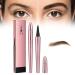 Magic Eyebrow Pencil 4-Tipped Precise Brow Pen 3D Waterproof Microblading Eyebrow Pencil Contouring Pen Waterproof Natural Fine Stroke Magic Eyebrow Pencil for Women and Gril (Light Brown)