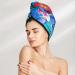 Bright Flowers Microfiber Hair Towel - Super Absorbent Coral Velvet Wrap for Long Curly & Thick Hair - Quick Dry Hair Cap for Women - Buy Online on GoSupps.com
