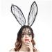 Women Girl Hairbands Lace Rabbit Bunny Ears Veil Black Eye Mask Halloween Party Headwear Hair Accessories - Buy Online on GoSupps.com