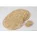 Handwoven Iraca Placemat Set - 13.8 inches + Coaster | Raffia Straw Caracoli | Natural Fiber | Sold Individually - Buy Online on GoSupps.com