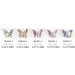 FEIlei 5 Nail Art Charms Glass Nail Rhinestones Alloy Butterfly-Nail Crystals Diamonds - Buy Online on GoSupps.com