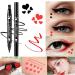 2 Pcs Heart-shaped Liquid Eyeliner Stamp Set - Waterproof, Smudge-proof & Long-lasting Double-side Ultra-Fine Eye Liners Pen - Red + Black - Makeup Tools with Quick Drying Formula - Buy Online on GoSupps.com