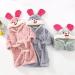 Miyanuby Soft Flannel Baby Bathrobe for Boys & Girls | Cute Animal Hoodie Nightwear | 1-2 Years | Pink Rabbit Gift - Buy Online on GoSupps.com
