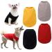 TVmall dog t-shirts pet empty clothing summer cotton vest dog hirts breathable base clothes plain dog sports shirts for medium-sized and big young girls dogs 4 pieces 3xl