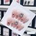 Removable and wearable nail art French Almond Ombre Handmade Press On Nails Long Acrylic False Nail Tips InNail (Color : 29155 Size : S)