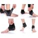 Ankle Support Compression Brace for Men & Women | Elastic Foot Sleeve for Sprains & Plantar Fasciitis Recovery - Black Right Medium - Buy Online on GoSupps.com