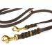 Handmade COPCOPET Fat Leather Dog Leash | 3-Way Adjustable Soft Leather Brass Fittings | 2.40m x 8mm | Ideal for International Shipping - Buy Online on GoSupps.com