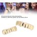 Herchr Funny Halloween Teeth - Shiny Brass Prosthesis for Parties | Unique Gold Decoration & Gift - Buy Online on GoSupps.com