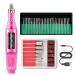 Comphic Electric Nail Drill Nail Drill Machine Nail File E File Drill Set Kit for Acrylic Nails Gel Nail Glazing Drill Pink