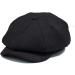 Men's Wool Blend Vintage Newsboy Gatsby Hat in Black - Boyfriend Gift - Sizes M/L/XL - Buy Online on GoSupps.com