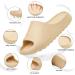 Platform Pillow Slippers for Women and Men - Anti-Slip Lightweight Spa Sandals in Khaki - Buy Online on GoSupps.com