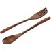 AIDIRui 8 Pcs Wooden 9 inchJapanese Spoon Fork Set Kitchen Tableware Natural Wood Cutlery Wooden Dinner Cutlery Set - Buy Online on GoSupps.com