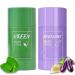 Aonat 2 pieces of green tea mask green mask stick green tea purifying clay green tea mask oil control anti-acne-aubergine firmly regulate the water