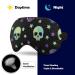 Neon Skulls Starry Night Sleep Mask - Adjustable Eye Cover for Men & Women - Blocks Light for Night Travel & Nap - Buy Online on GoSupps.com